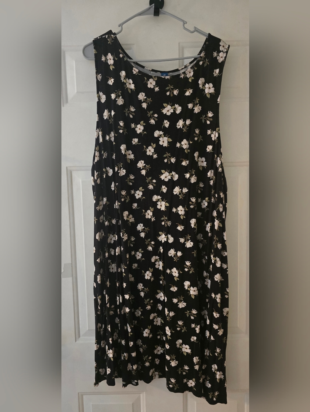 Sleeveless Black Floral Midi Dress - Classic Women's Summer Dress Old Navy Sz 4x